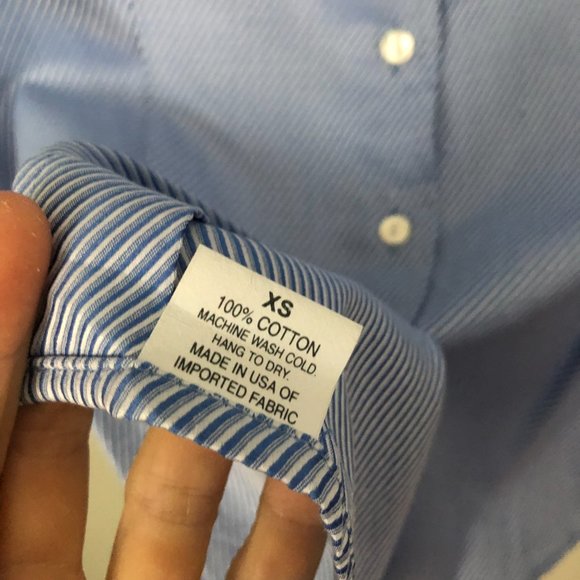 Jill McGowan Striped Button Down Shirt With Ruffle Cuffs Size XS - Picture 6 of 8